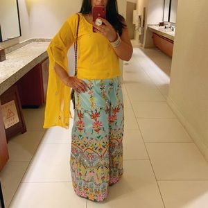 Indian Custom Palazzo Pants and One Shoulder Designer Top Set - US Size 12